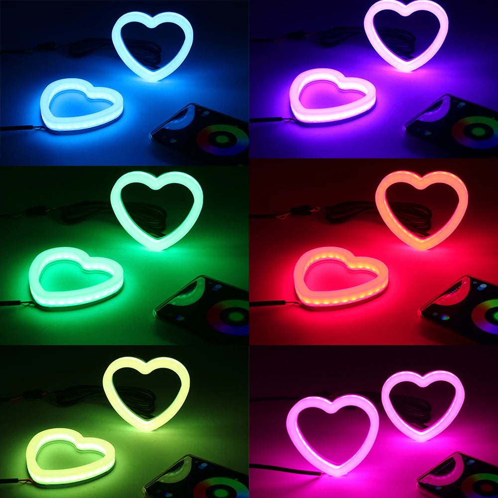 Lumixis Premium Heart LED Multicolor Modified Headlights Installation w App Control
