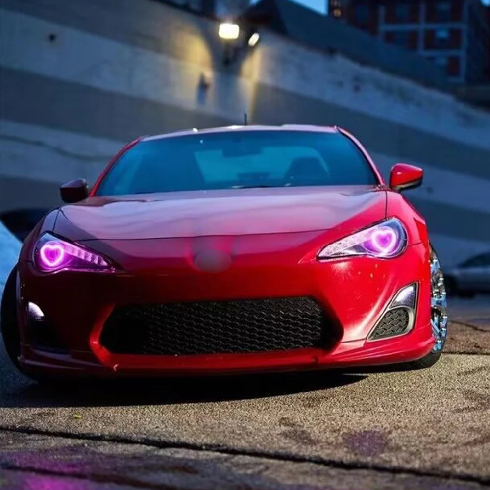 Lumixis Premium Heart LED Multicolor Modified Headlights Installation w App Control