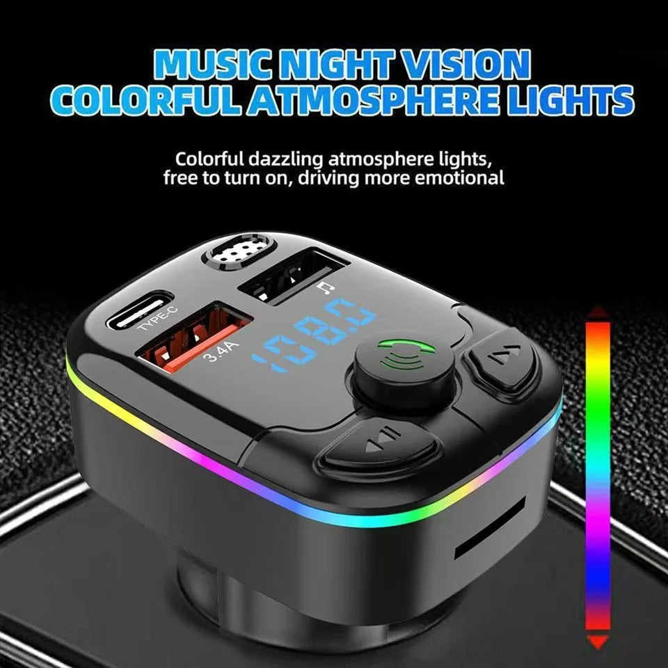 Lumixis LED Car Charger Bluetooth 5.0 FM Transmitter