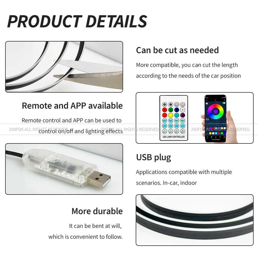 Lumixis Premium LED Strip Light Multicolor w App Control