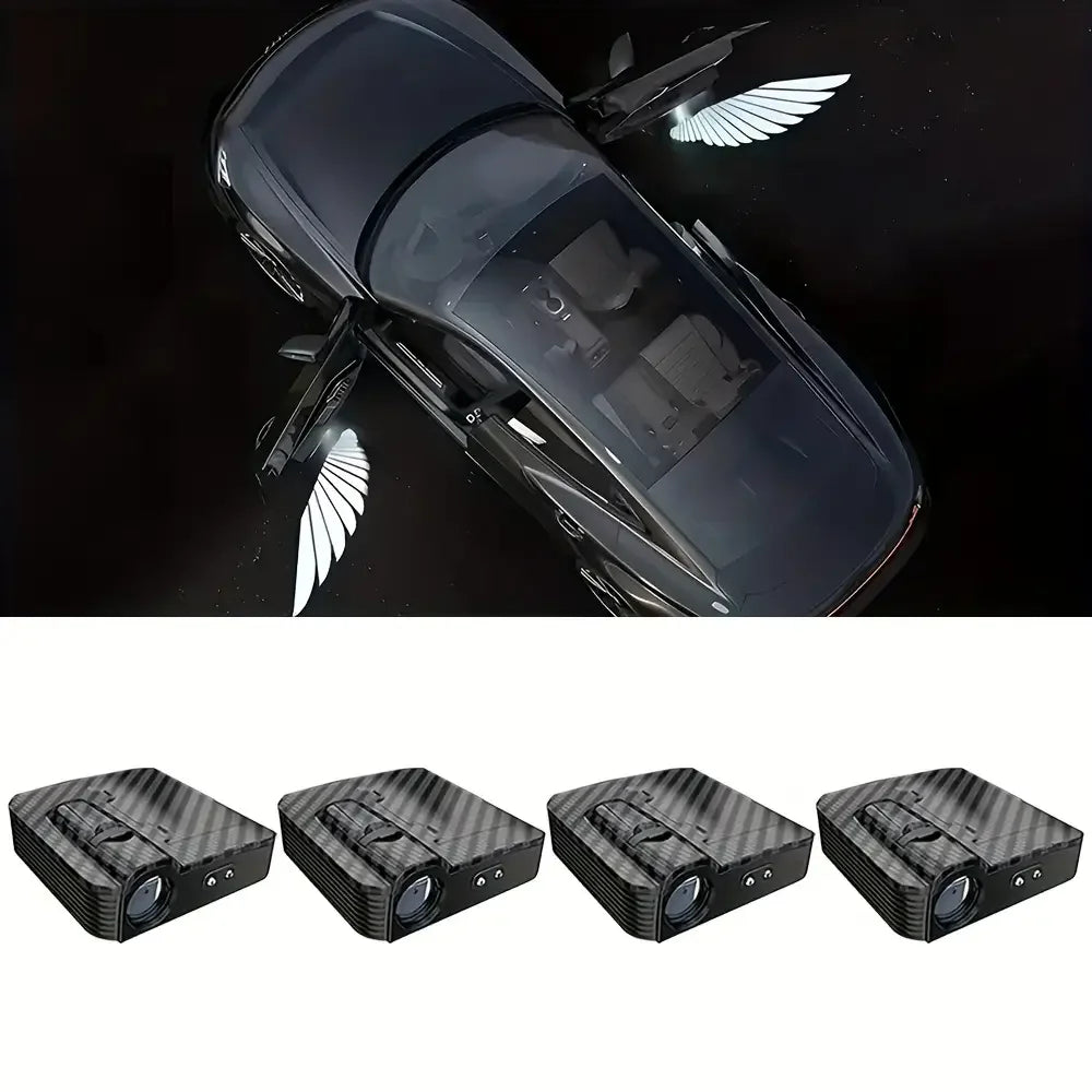 Lumixis Angel Wings Carbon Fiber Premium Door Projectors Full Set