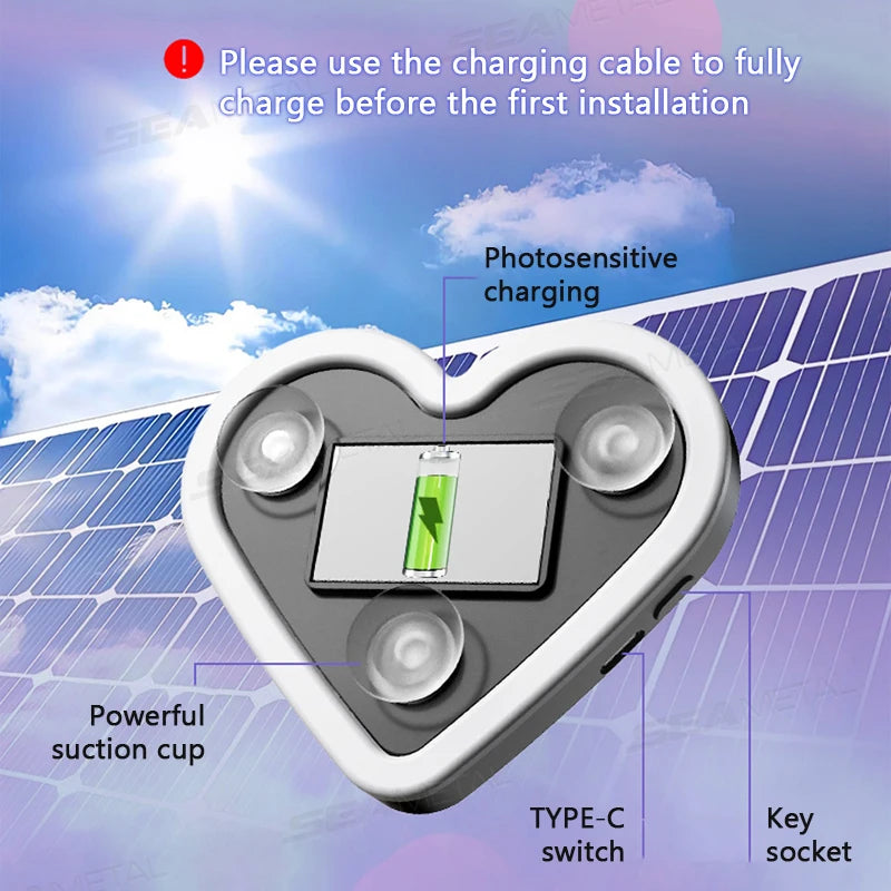 Lumixis Neon Heart Solar Charging Kit