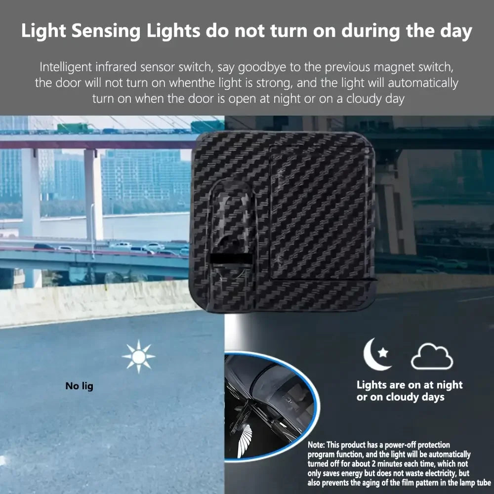 Lumixis Angel Wings Carbon Fiber Premium Door Projectors Full Set