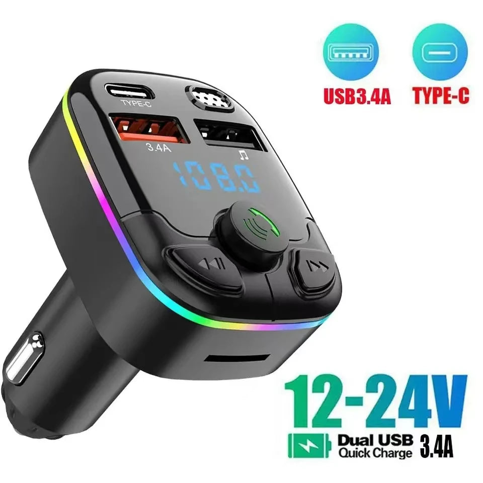 Lumixis LED Car Charger Bluetooth 5.0 FM Transmitter